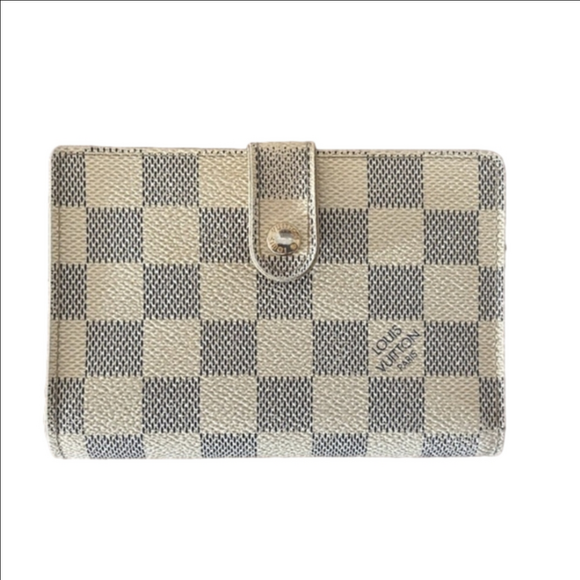 Louis Vuitton Damier Azur Snap Wallet Kisslock Canvas Authentic - Picture 2 of 10